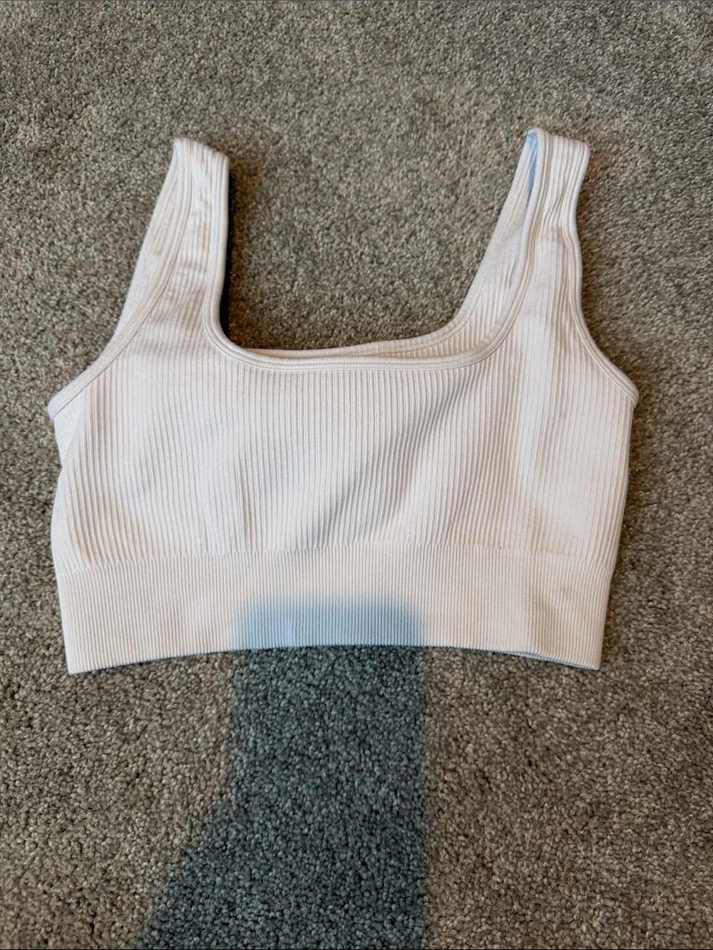 Ribbed Square Neck Seamless Bralette